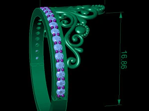 fashion ring crown 3D Print Model