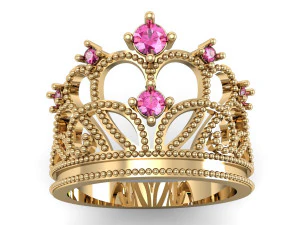 coroa de anel de moda Modelo de Impressão 3D