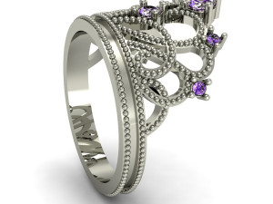 fashion ring crown Modelo de impresión 3D