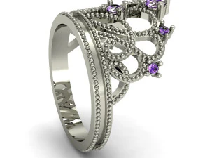 fashion ring crown 3D Print Model