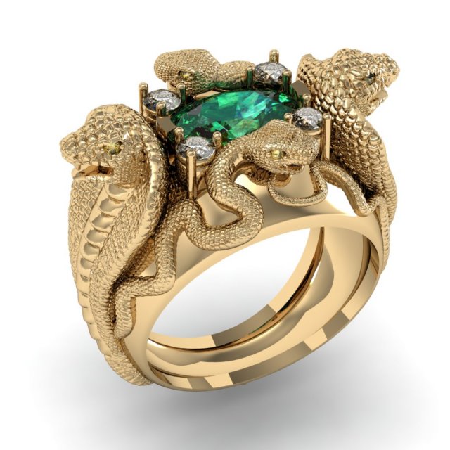 ring four snakes Modèles 3D en vedette .c4d .max .obj .3ds .fbx .stl .blend 