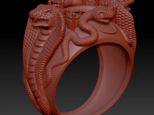 ring four snakes 3D Print Model