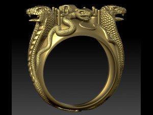 ring four snakes Modèles 3D en vedette