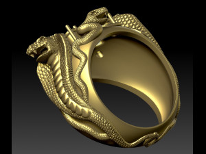 ring four snakes Modèles 3D en vedette