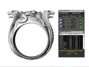 ring four snakes 3D Print Model