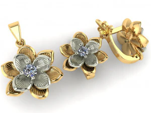 zestaw kwiat&oacute;w Model do druku 3D