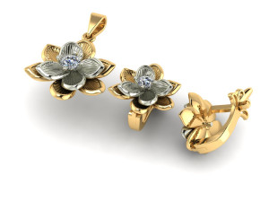 flower set Modèles 3D en vedette