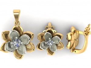 flower set Modèles 3D en vedette