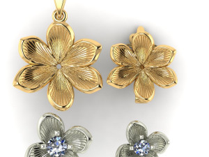 flower set Modèles 3D en vedette