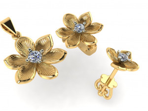 flower set Modèles 3D en vedette