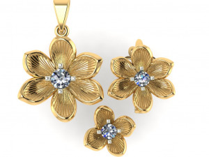 flower set Modèles 3D en vedette