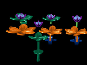flower set Modèles 3D en vedette
