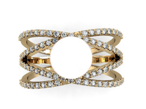 fashion ring with pearl 3D 프린트 모델