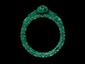 fashion ring grid 3D Print Model