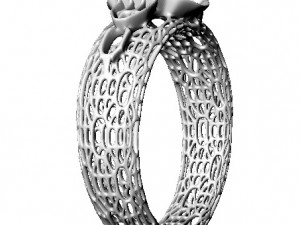 fashion ring grid 3D Print Model