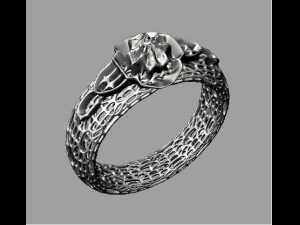 fashion ring grid 3D Print Model