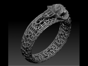 fashion ring grid 3D Print Model