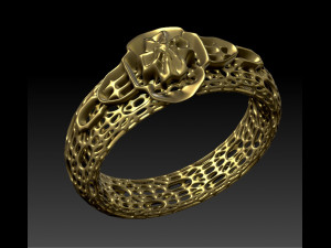 fashion ring grid 3D Print Model