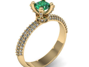 fashion ring with diamonds 3D Print Model