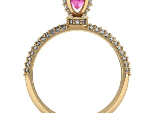 fashion ring with diamonds 3D Print Model