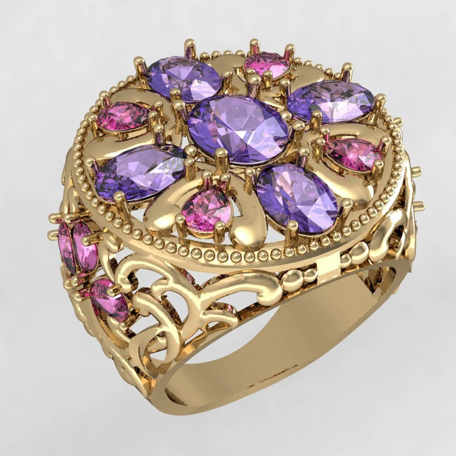 beautiful ring 3D Print Model .c4d .max .obj .3ds .fbx .stl .blend