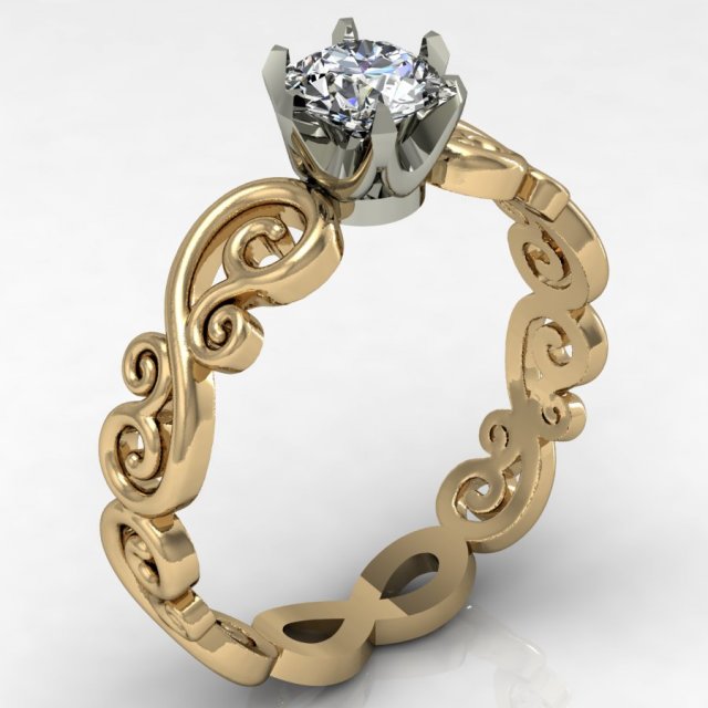 engagement ring Model do druku 3D .c4d .max .obj .3ds .fbx .stl .blend 