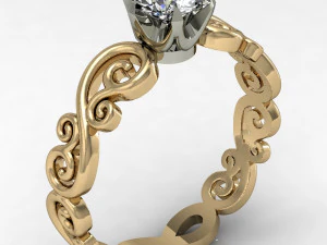 anel de noivado Modelo de Impressão 3D