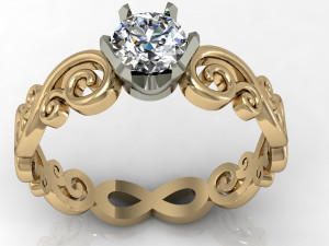 engagement ring Model do druku 3D