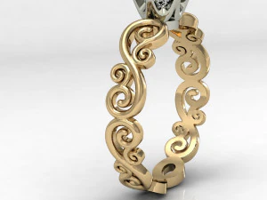 engagement ring 3D Print Model