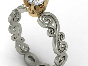 engagement ring Model do druku 3D