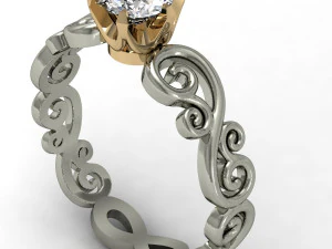 engagement ring 3D Print Model