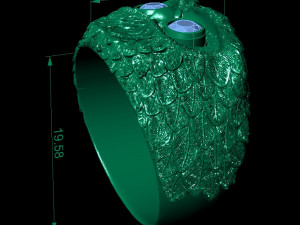 fashion ring owl Model Cetak 3D