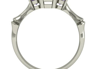 fashion ring with gems 3D Print Model