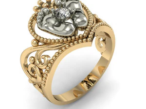 beautyful ring with baby legs 3D Print Model