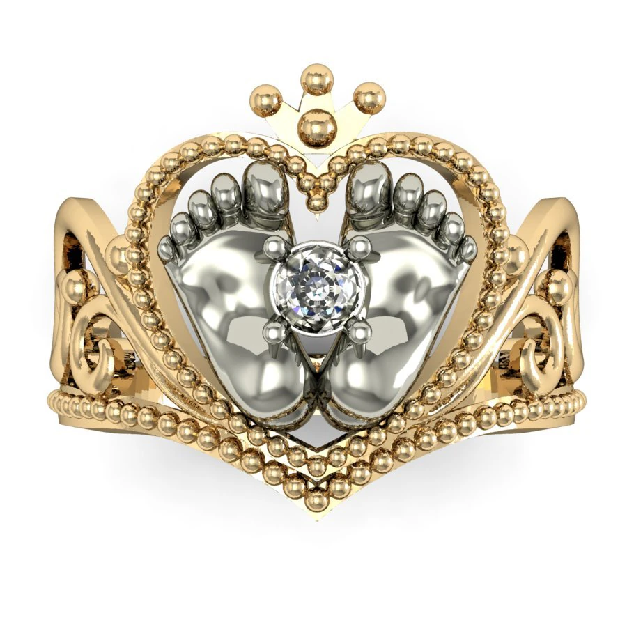 beautyful ring with baby legs 3D Print Model .c4d .max .obj .3ds .fbx .stl .blend 