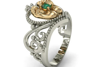 beautyful ring with baby legs 3D Print Model