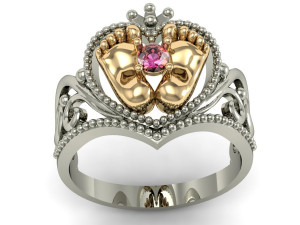 beautyful ring with baby legs Modèles 3D en vedette