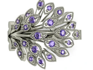 beautiful ring with gems 3D Print Model