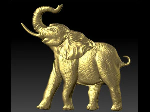 elephant relief 3D Print Model