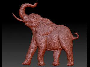 elephant relief Model Cetak 3D