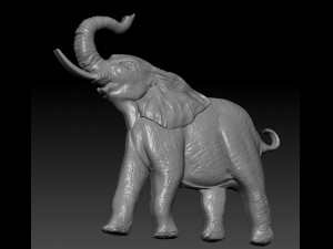 elephant relief Model Cetak 3D