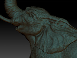 elephant relief Model Cetak 3D