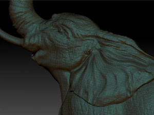 elephant relief 3D Print Model