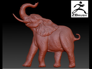 elephant relief Model Cetak 3D
