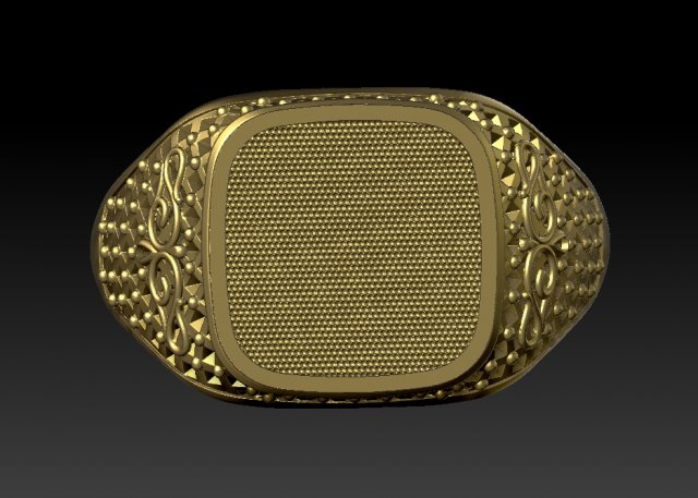 male signet with filigree 3D Принт Модель .c4d .max .obj .3ds .fbx .stl .blend 
