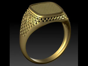 male signet with filigree 3D Print Model