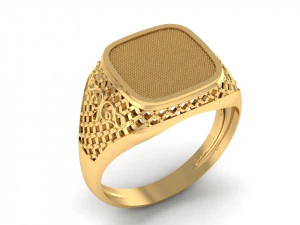 male signet with filigree 3D Print Model
