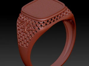 male signet with filigree 3D Print Model