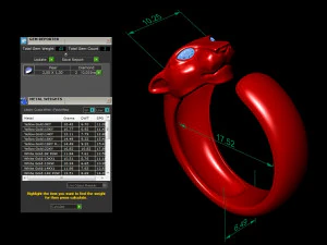 ring head of a panther 3D Print Model