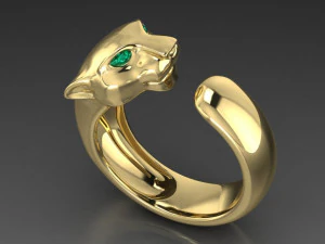 ring head of a panther 3D Print Model